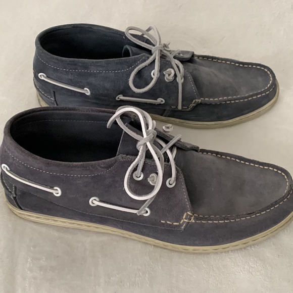 Men’s 1901 Blue Leather Boat Shoes - Picture 4 of 8